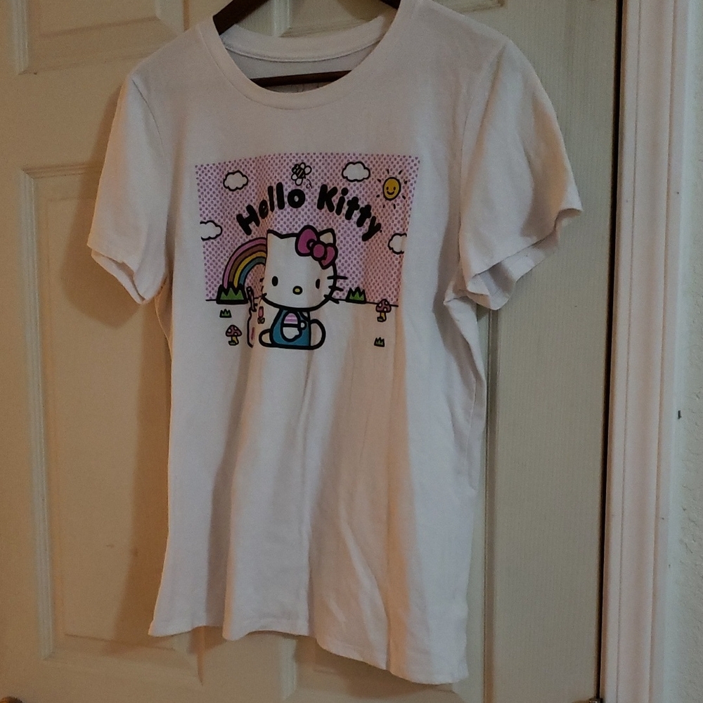 Must Buy 2+ @ $5 Each Hello Kitty White Tee Size L Women's